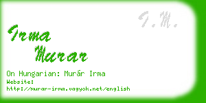 irma murar business card